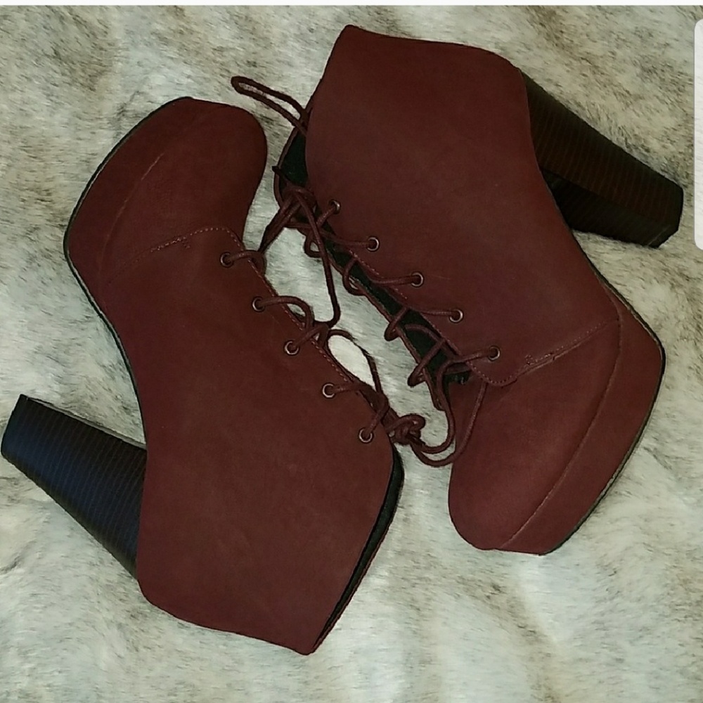 Burgundy Booties - Picture 2 of 5